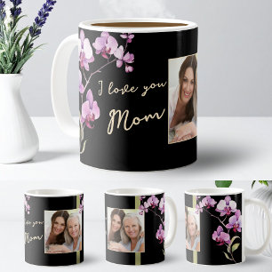 Taza De Café Te Amo Mamá Foto de Orquídea Negra