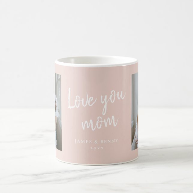 Taza De Café Te amo, mamá foto Día de la Madre (Centro)