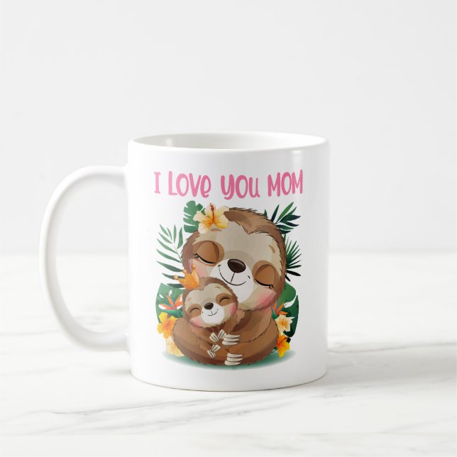 Taza De Café Te amo, mamá, mamá, mamá, mamá, mamá, y bebé, Slot (Izquierda)