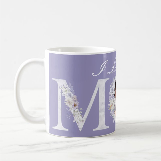 Taza De Café Te Amo Mamá Morada Regalo Café Mug (Izquierda)