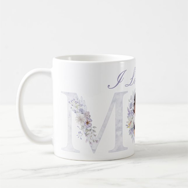 Taza De Café Te Amo Mamá Morado Café Mug (Izquierda)