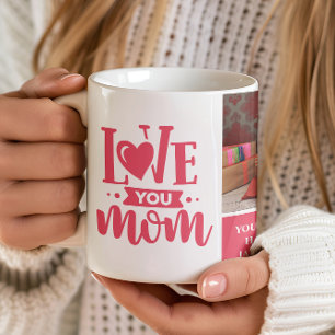 Taza De Café Te Amo Mamá Regalo Rosa Día de la Madre