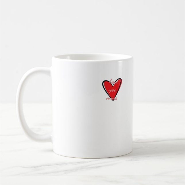 Taza De Café Te Amo Más Estilo Mínimo Creativo (Izquierda)
