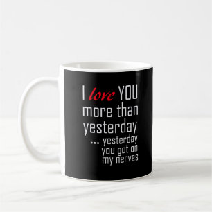 Taza De Café Te Amo Más Que Ayer Diseño Romántico