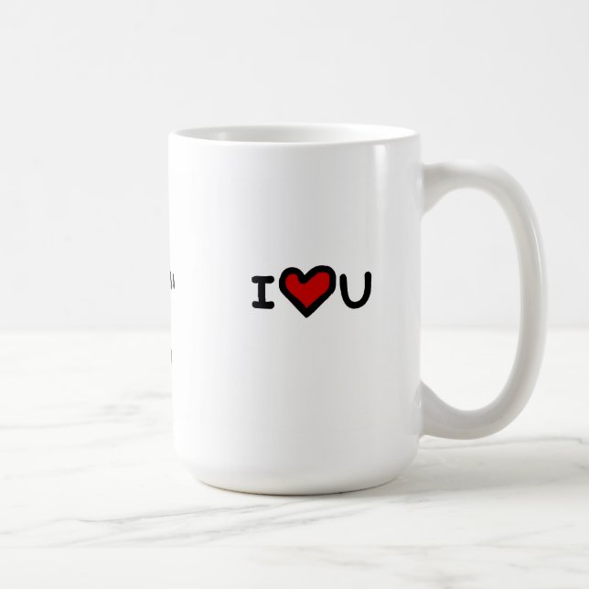 Taza De Café "Te amo más que té " (Derecha)