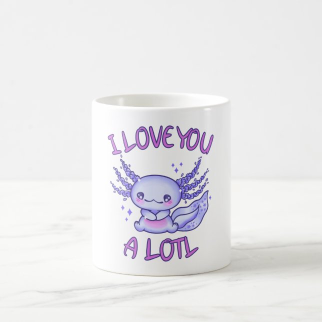 Taza De Café Te amo mucho Axolotl enamorado (Centro)