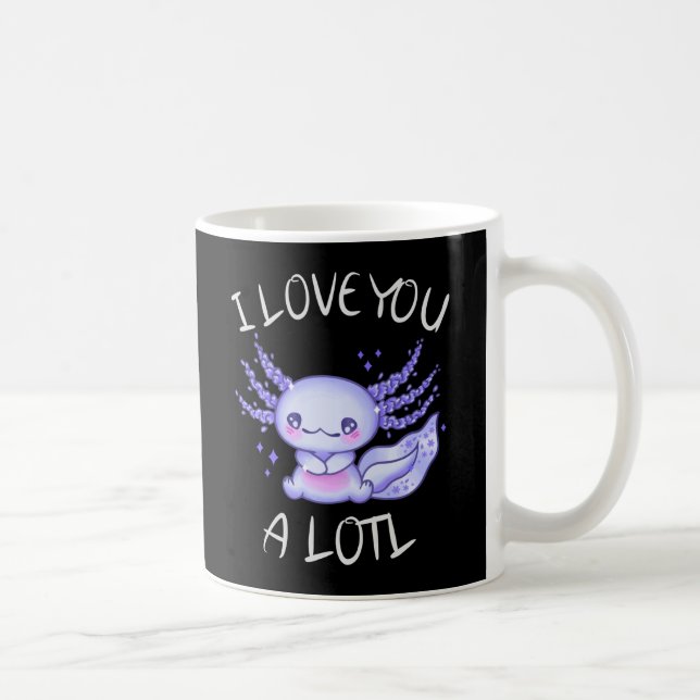 Taza De Café Te amo mucho Axolotl enamorado del café Mug (Derecha)