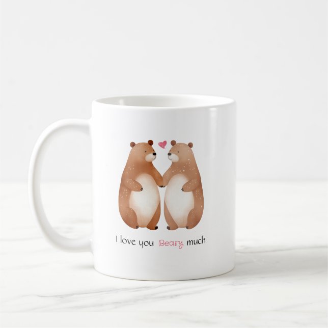 Taza De Café Te Amo Mucho Beary (Izquierda)