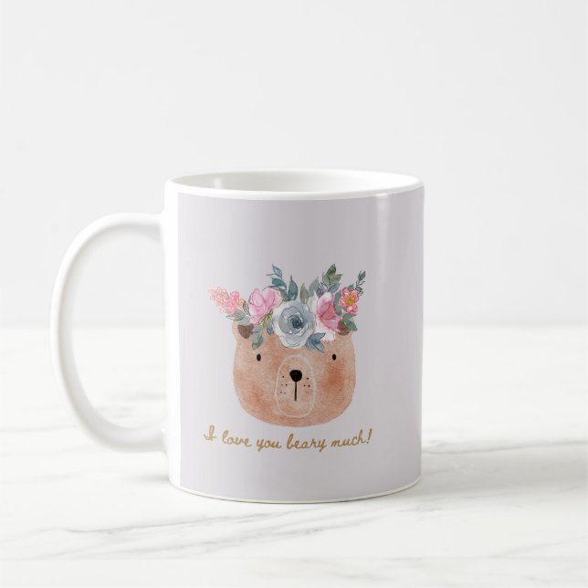 Taza De Café ¡Te amo mucho! Clásico de oso suave (Izquierda)