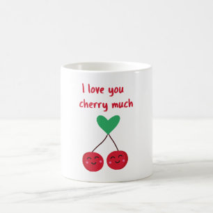 Taza De Café Te Amo Mucho San Valentín Cereza