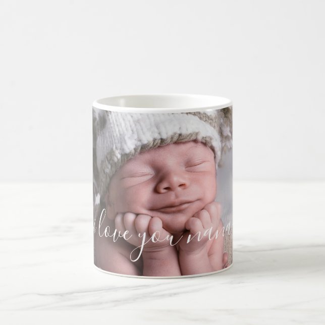Taza De Café Te Amo Nana DIY Photo Mug (Centro)