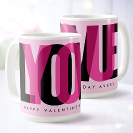 Taza De Café Te Amo Nombre Personalizado Feliz Día de San Valen