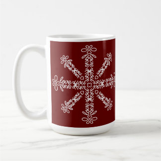 Taza De Café Te amo palabras escondidas