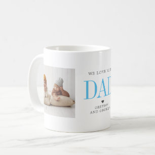 Taza De Café Te Amo Papá Collage de Dos Fotos