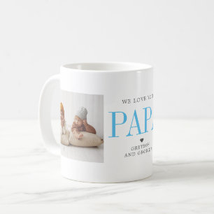 Taza De Café Te amo papá   Dos Collages de fotos