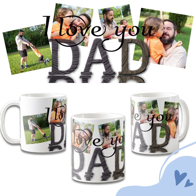 Taza De Café Te amo papá, fotomontaje (Subido por el creador)