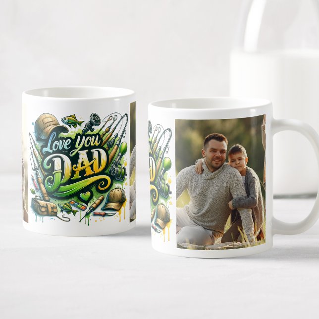 Taza De Café Te amo papá Personalizados Fotos de pesca (Subido por el creador)