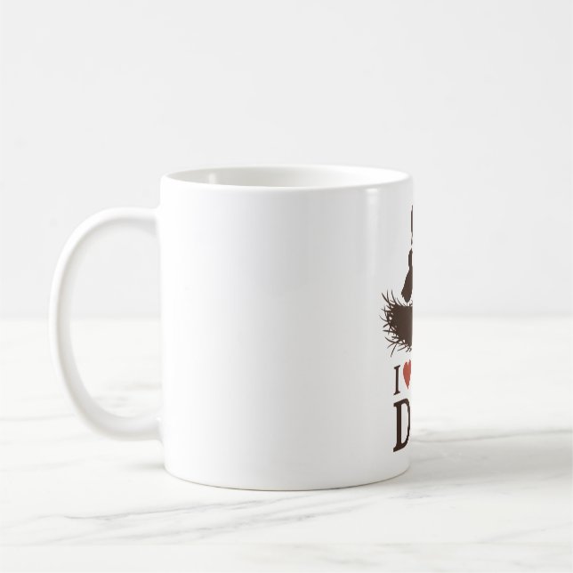 Taza De Café Te Amo Papá - Silueta de Nesting Dulce (Izquierda)