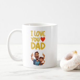 Taza De Café Te Amo, Papá Y Mamá