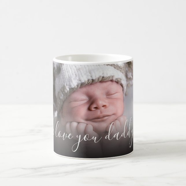 Taza De Café Te Amo Papi Soltero Fotográfico Mug (Centro)
