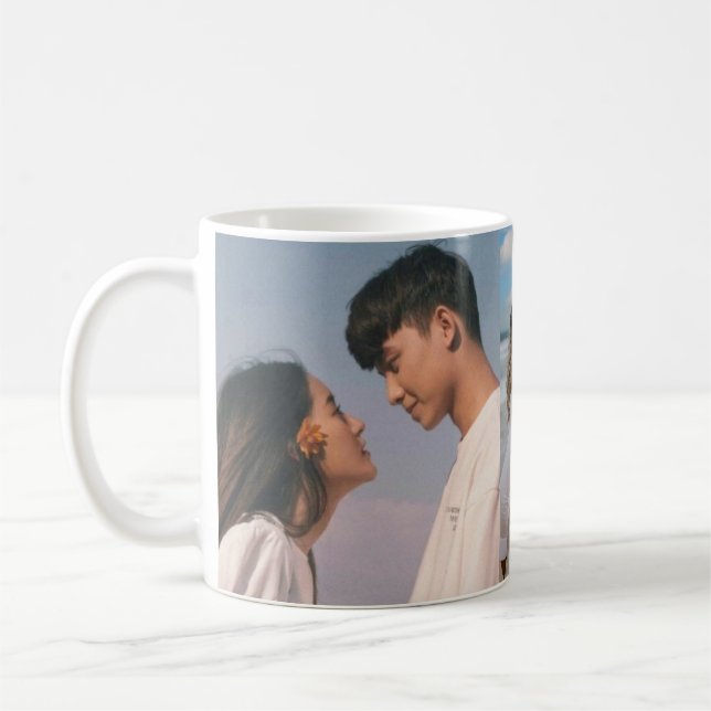 Taza De Café Te amo - Personalizado 2-Photo Mug para los amante (Izquierda)