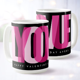 Taza De Café Te Amo Personalizado Feliz Día de San Valentín Ros