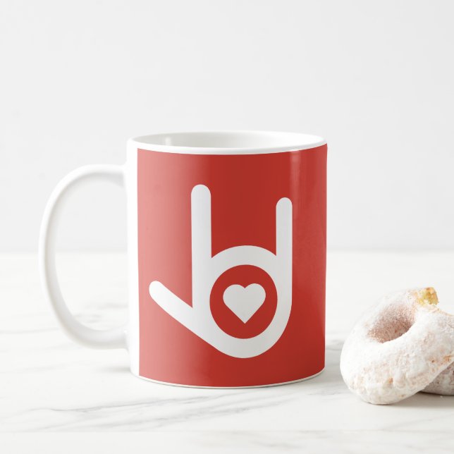 Taza De Café Te Amo, Red Mug (Con donut)