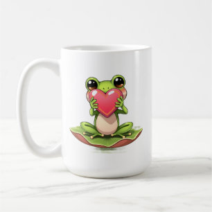 Taza De Café Te Amo   Sapo Chibi Personalizado
