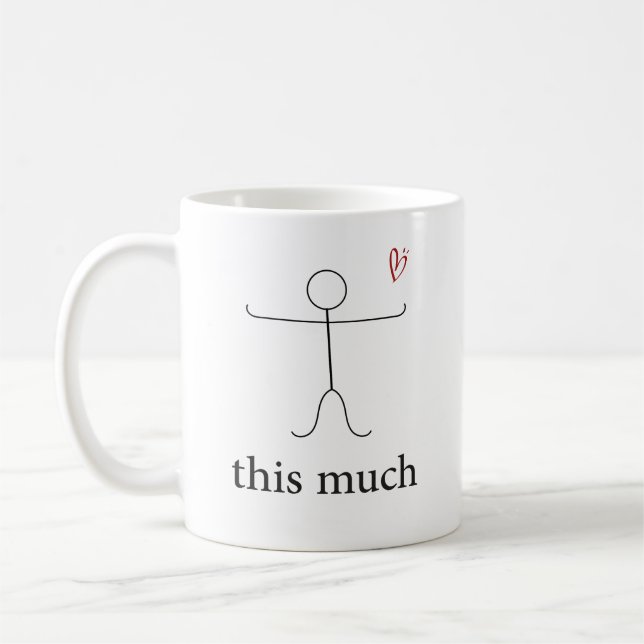 Taza De Café Te amo tanto, esposa, novia, amiga (Izquierda)