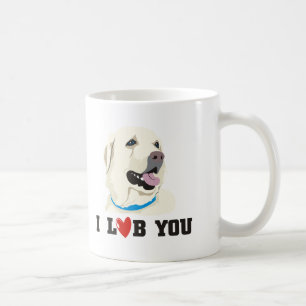 Taza De Café Te amo tema de oro del labrador retriever