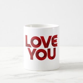 Taza De Café Te Amo - Tipografía Romántica Negrita