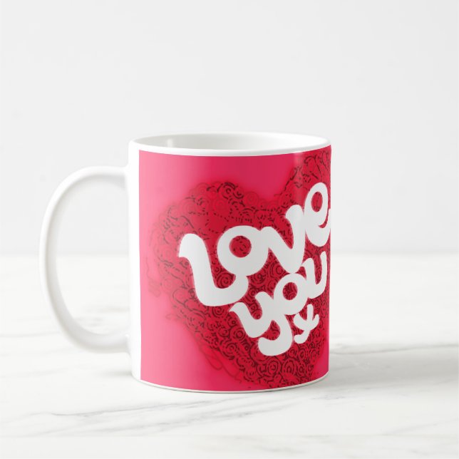 Taza De Café "Te amo x" Valentine mug (Izquierda)