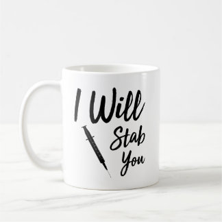 Taza De Café Te Apuñalaré Enfermera Divertida