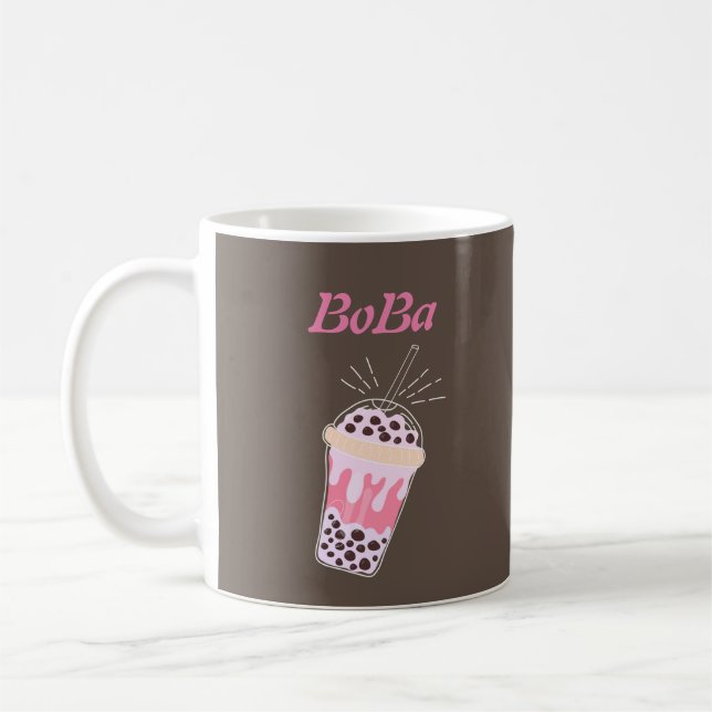 Taza De Café té boba burbuja té café Mug (Izquierda)