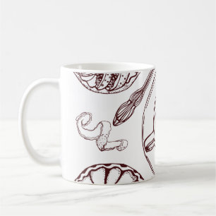 Taza De Café Té, bollería, cruasán, cosecha, mano