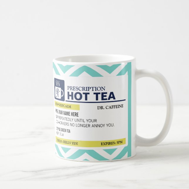 Taza De Café Té caliente de la prescripción divertida con el (Derecha)