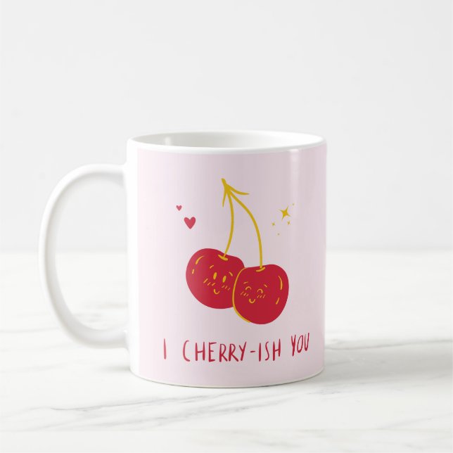 Taza De Café Te Cherry-Ish Cosas Graciosas De San Valentín (Izquierda)