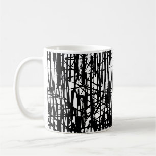 Taza de café té de 11 oz. con patrón grunge blanco