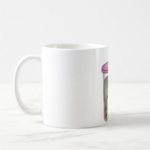 Taza De Café Té de Boba Latte de Té Verde Matcha Lindo