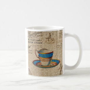 Taza De Café Té de campo ruso inglés fiesta té azul