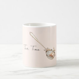 Taza De Café Té de la hora rosa rubor