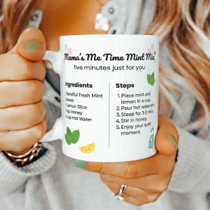 Taza De Café Té de limón y menta, tiempo para mamá