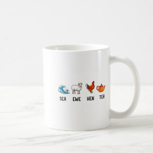 Taza De Café Té de oveja ewe hen divertido chiste dicho cita ho