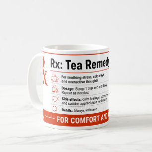 Taza De Café Té de prescripción de cafeína divertida Rx