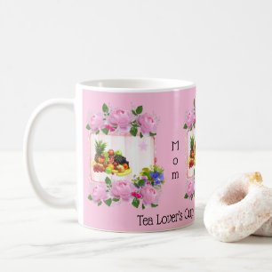 Taza De Café Té de té de flores de rosas rosas rosas rosadas