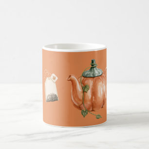 Taza De Café Té de tetera de calabaza naranja