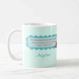 Taza De Café Té del monograma del 91:11 del salmo de la cita de