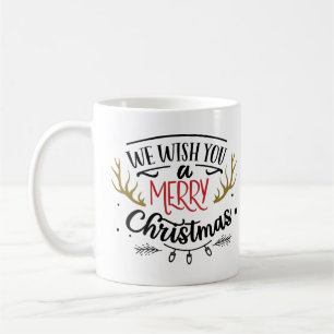 Taza De Café Te deseamos un café navideño para la taza - clásic