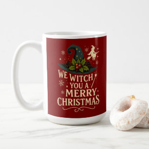 Taza De Café Te Deseamos un Feliz Navidad las Brujas