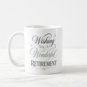 Taza De Café Te Deseamos Un Maravilloso Jubilación Personalizad